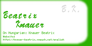 beatrix knauer business card